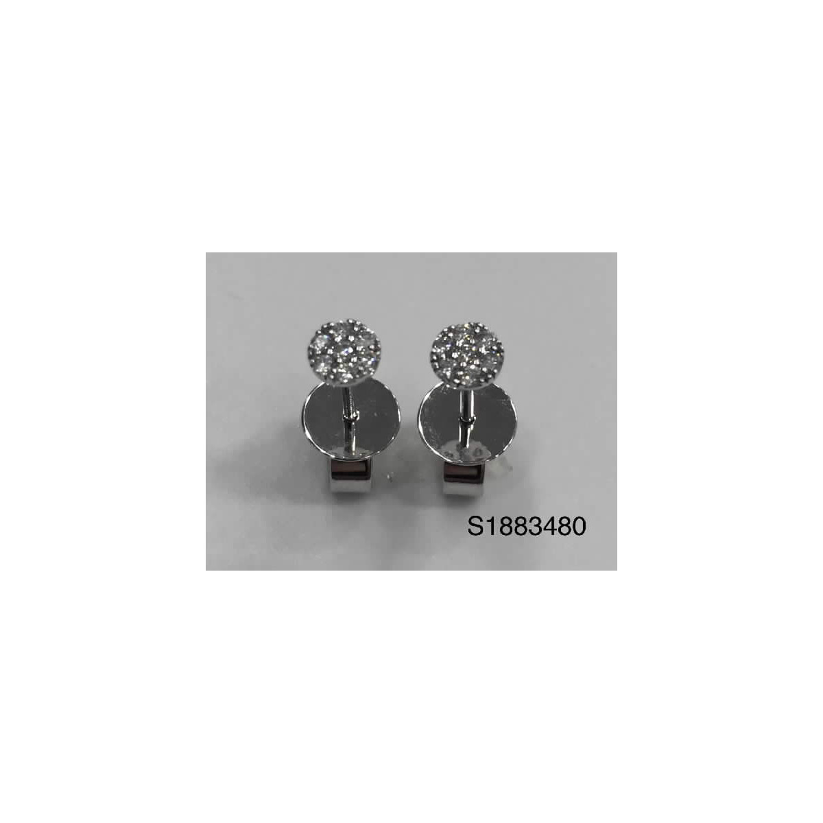 Par Aros Roseta de Oro Blanco Diamante - S1883480 0,136PTS