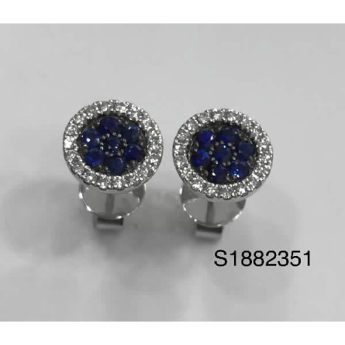 Par Aros Oro Blanco Zafiro Azul Diamante - S1882351S0399D0222