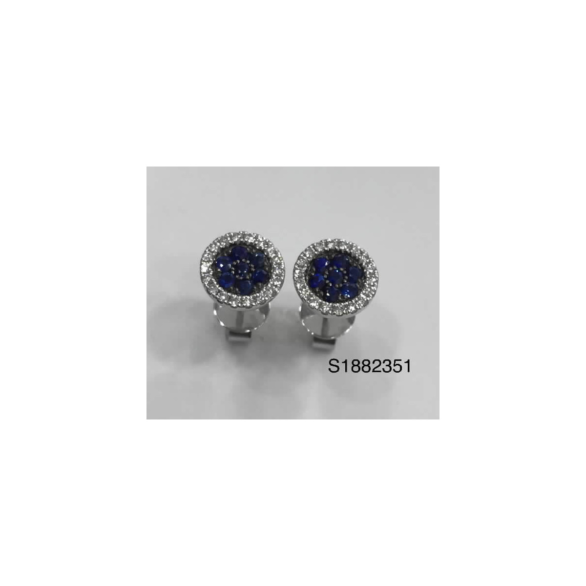 Par Aros Oro Blanco Zafiro Azul Diamante - S1882351S0399D0222