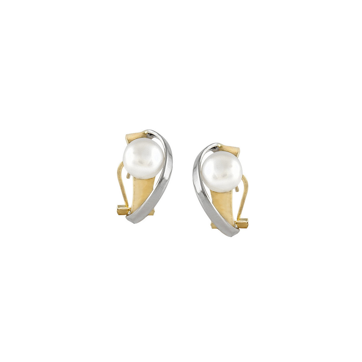 Par Aros de Plata Bicolr Rodinada Perla - 504530