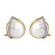 Par Aros de Plata Dorada con Perla - 504597