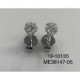 Par Aros Roseta de Oro Blanco Diamante - ME36147-05 D,016