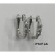 Par Aros Argolla de Oro Blanco Diamante - DEMEA6 D0,13