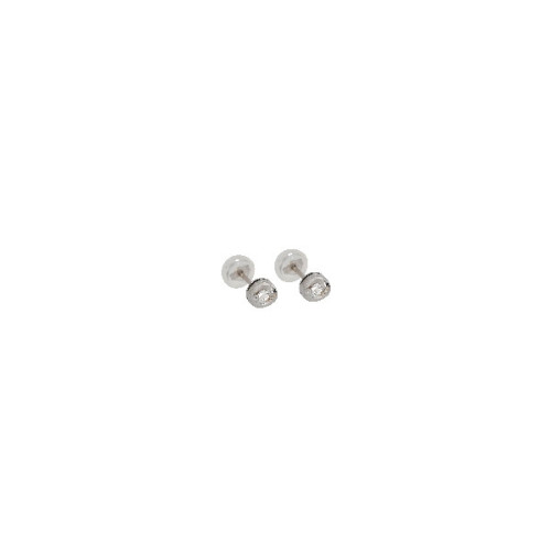 Par Aros de Oro BLanco Diamante - PE-4591 0,10PT