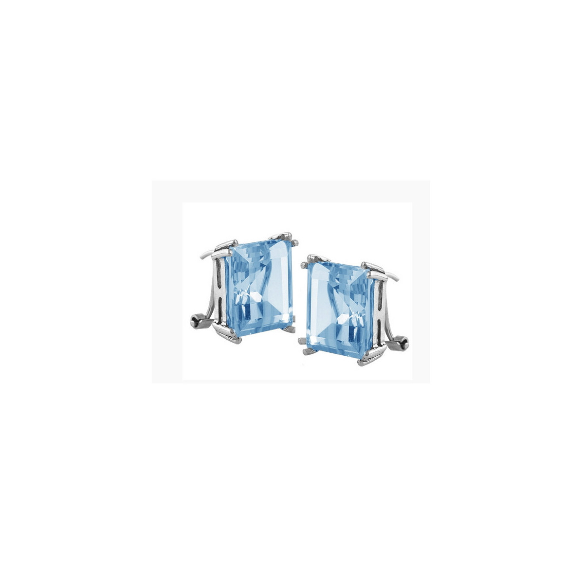 Par Aros de Plata Rodinada Circon Celest - 498576