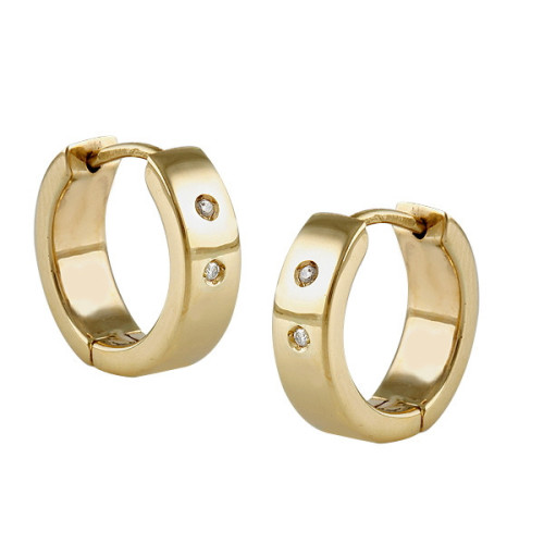 Par Aros Argolla de Plata Dorada - 504050