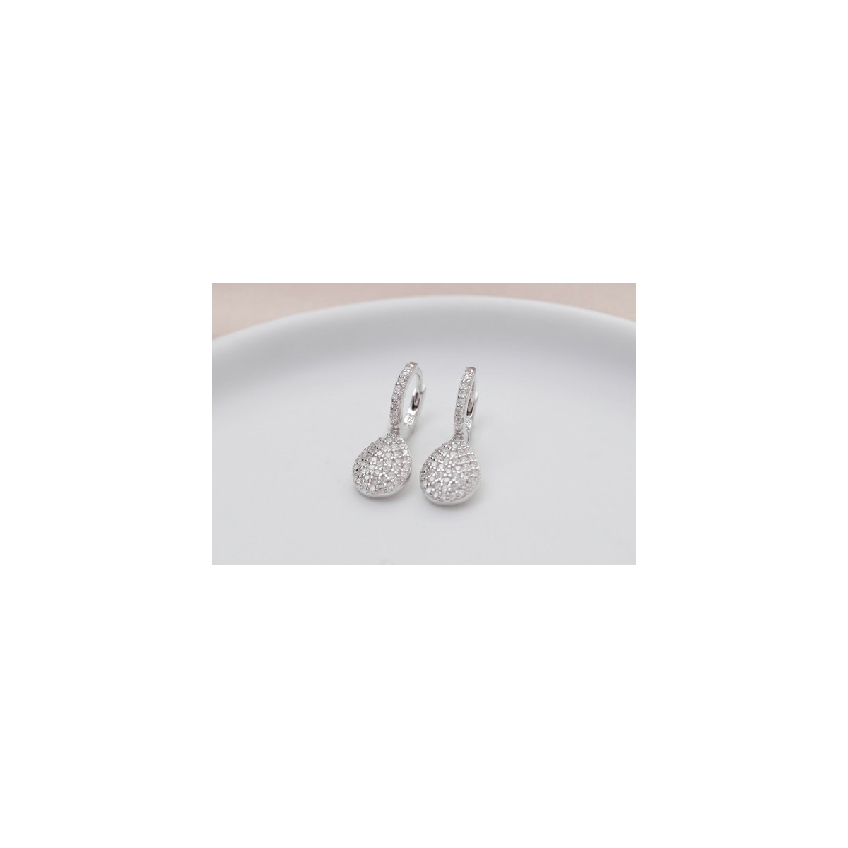 Par Aros Argolla c/Dije Gota Plata Rod. - 209407-R