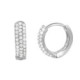 Par Aros Argolla de Plata CZ Huggies - GME00027
