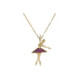 Cadena Bailarina Oro Amarillo CirconrRoj - MT-22589 1,70 +20$