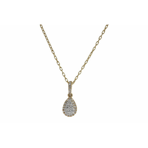 Gargantilla Gota Oro Amarillo Diamante - 61027 0,27KT