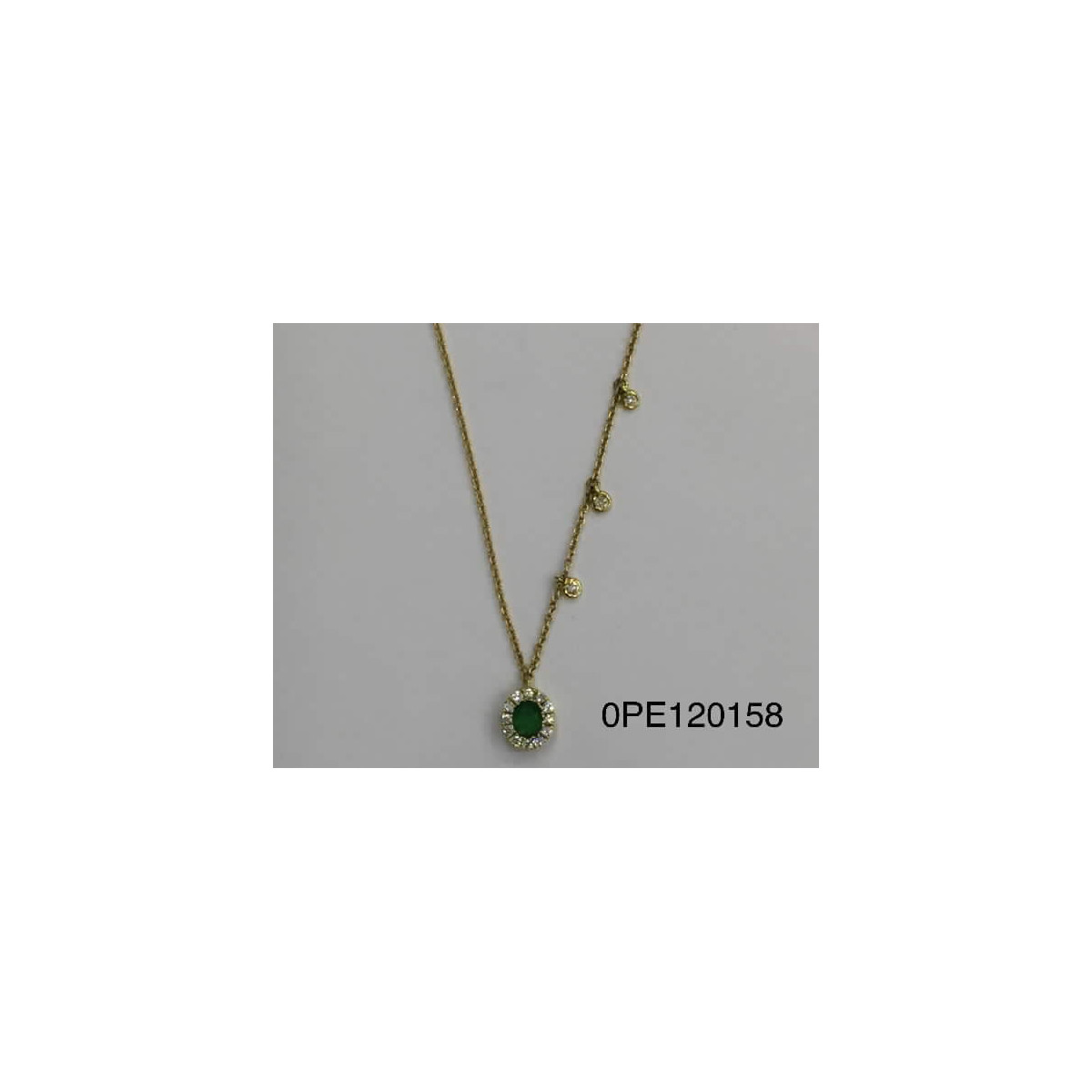 Gargantilla Oval OroAmarilloDiamanteEsmr - 46158 0,10-0,18