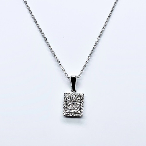 Gargantilla de Oro Blanco Diamante - YY00749 0,21