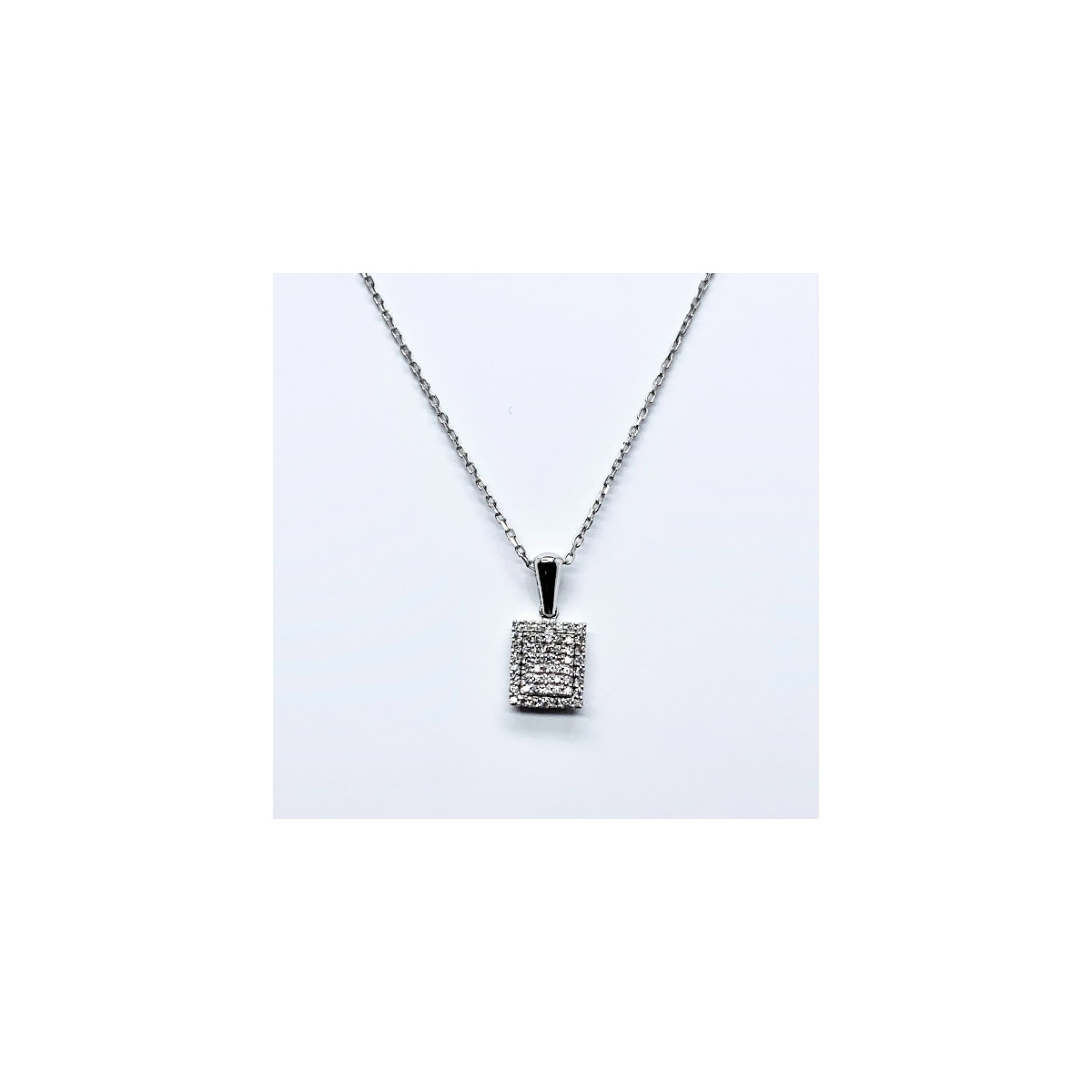 Gargantilla de Oro Blanco Diamante - YY00749 0,21
