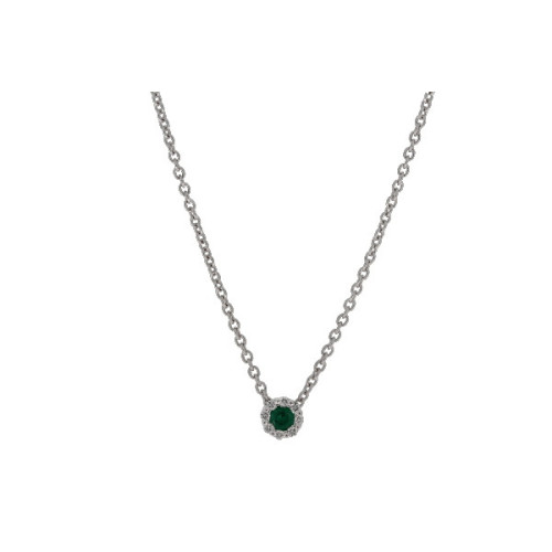 Pendiente  Roseta Oro Blanco Diamante Es - FG17-12638 0,04-0,08