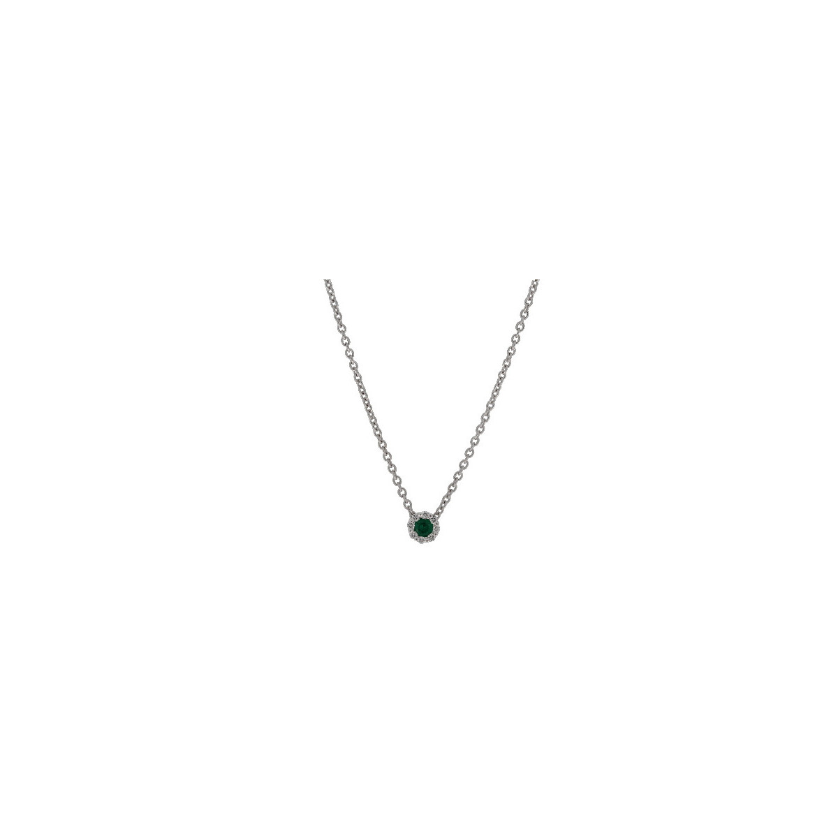 Pendiente  Roseta Oro Blanco Diamante Es - FG17-12638 0,04-0,08
