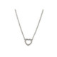 Pendiente Corazon Oro Blanco Diamante  - FG18-20688 0,06 PT