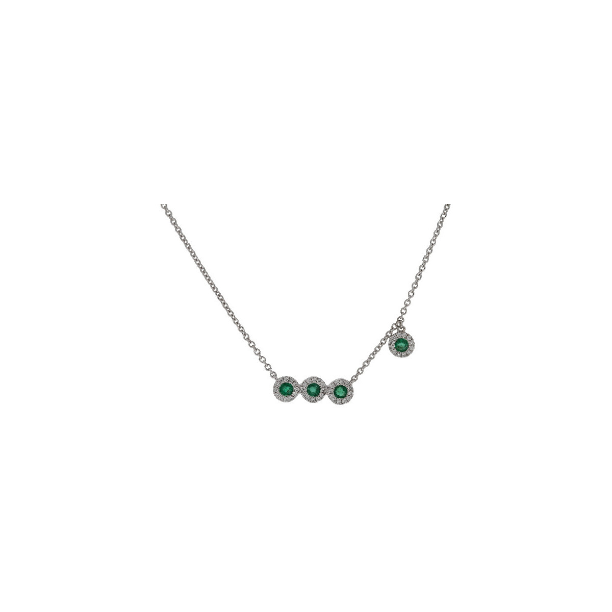 Pendiente Rosetas Oro Blanco Diamante - FG19-14974 0,17-0,34