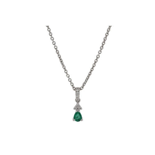 Pendiente Gota Oro Blanco Diamante Esmer - FG18-20784 0,06-0,16