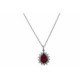 Pendiente Gota Oro Blanco Diamante Ruby - PD097220-118 ,37 1,2