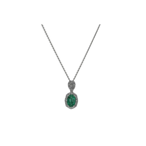 Roseta Oro Blanco Diamante Esmeralda - PD097515-01-118 0,20