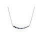 Pendiente Lineal Oro Blanco Zafiro Azul - PD026502-118 0,39