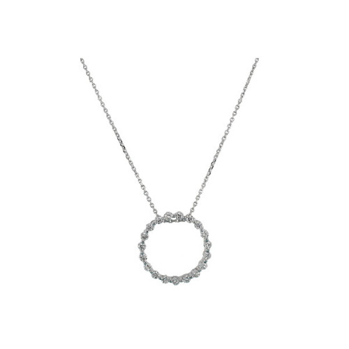 Pendiente Circulo Oro BLanco Diamante - PD025683-118 0,20