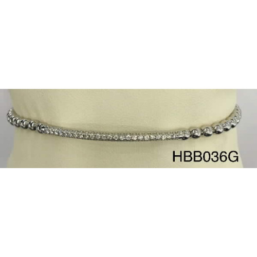 Pulsera Flexible Bola OroBlanco Diamante - HBB036G 0,18KT