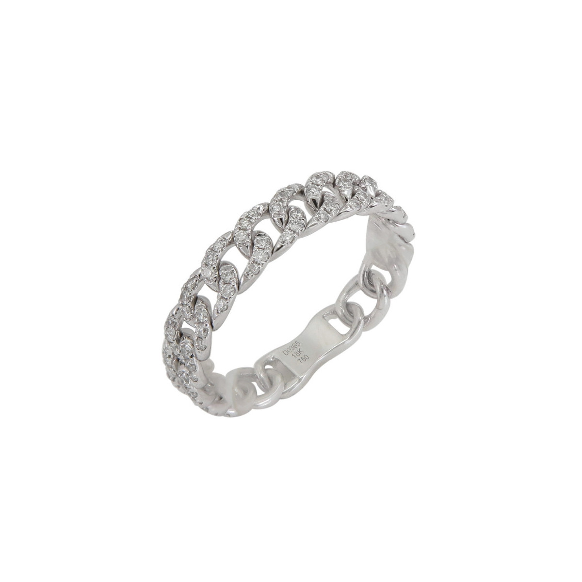 Anillo Cadena de Oro Blanco Diamante - DRL3661R01M18W 0,37
