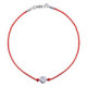 Pulsera Ajustable Hilo Rojo Con Corazon Circon De Plata Rodinada - STB00599