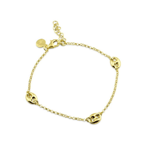 Pulsera De Plata Chapado En Oro Mariner 3 - ITB00328-GP