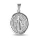 Medalla San Benito De Plata Charm San Benito Plata Ovalada 26x21mm - JCA031-V22