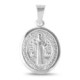 Medalla De Plata Charm San Benito Plata Ovalada 15x18mm - JCA030-V16