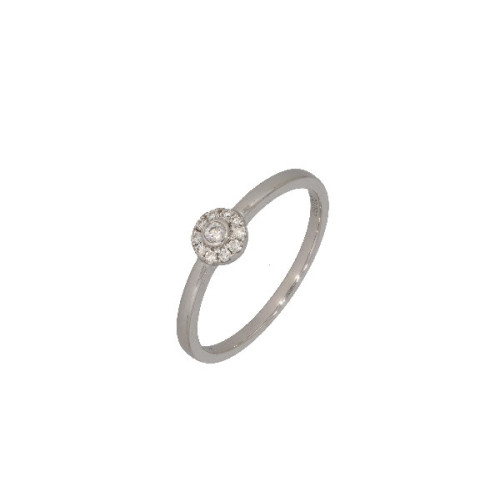 Anillo Roseta Oro Blanco Diamante Z Azul - S1684355 0,090 PT