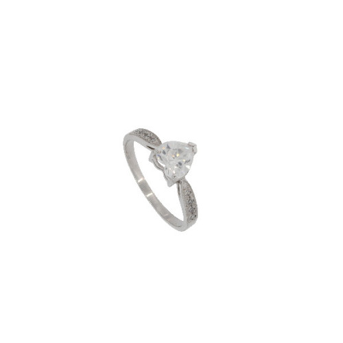 Anillo Cintillo Oro Blanco CirconCorazon - 2,30 +10$