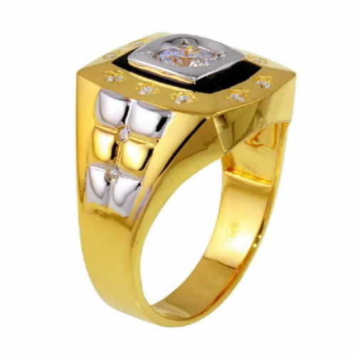 Anillo de Hombre Plata Dorada Circones - GMR00225GR-9