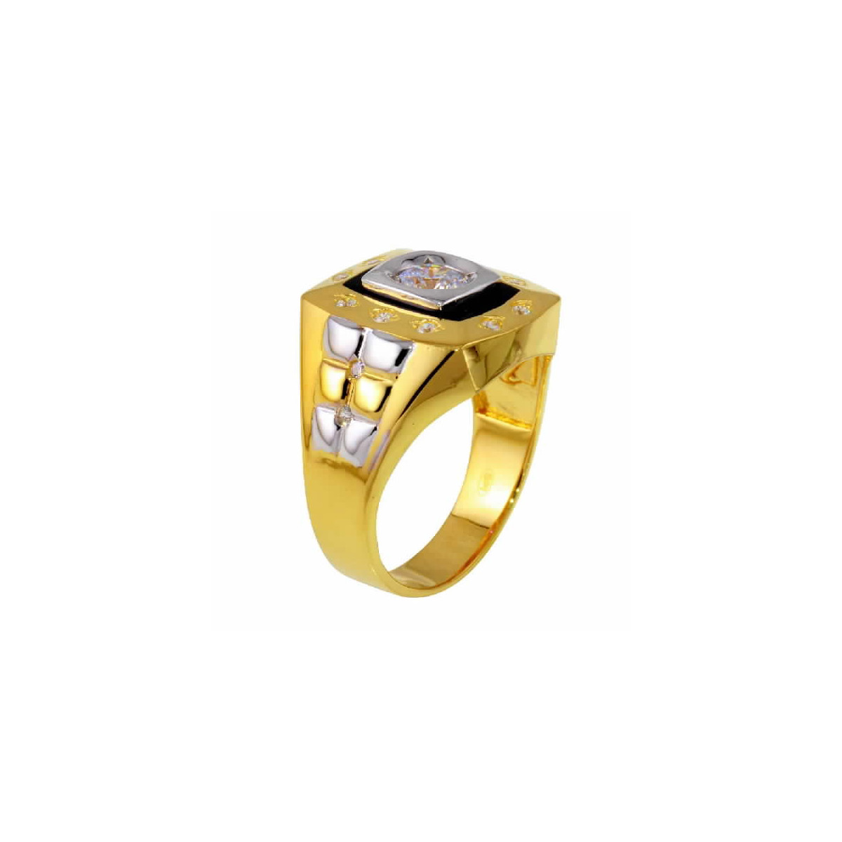 Anillo de Hombre Plata Dorada Circones - GMR00225GR-9