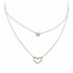 Gargantilla Corazon Pto Luz Plata Circon - BGP01224