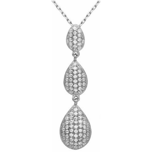 Gargantilla Gota de Plata con Circon - GMS00022RH