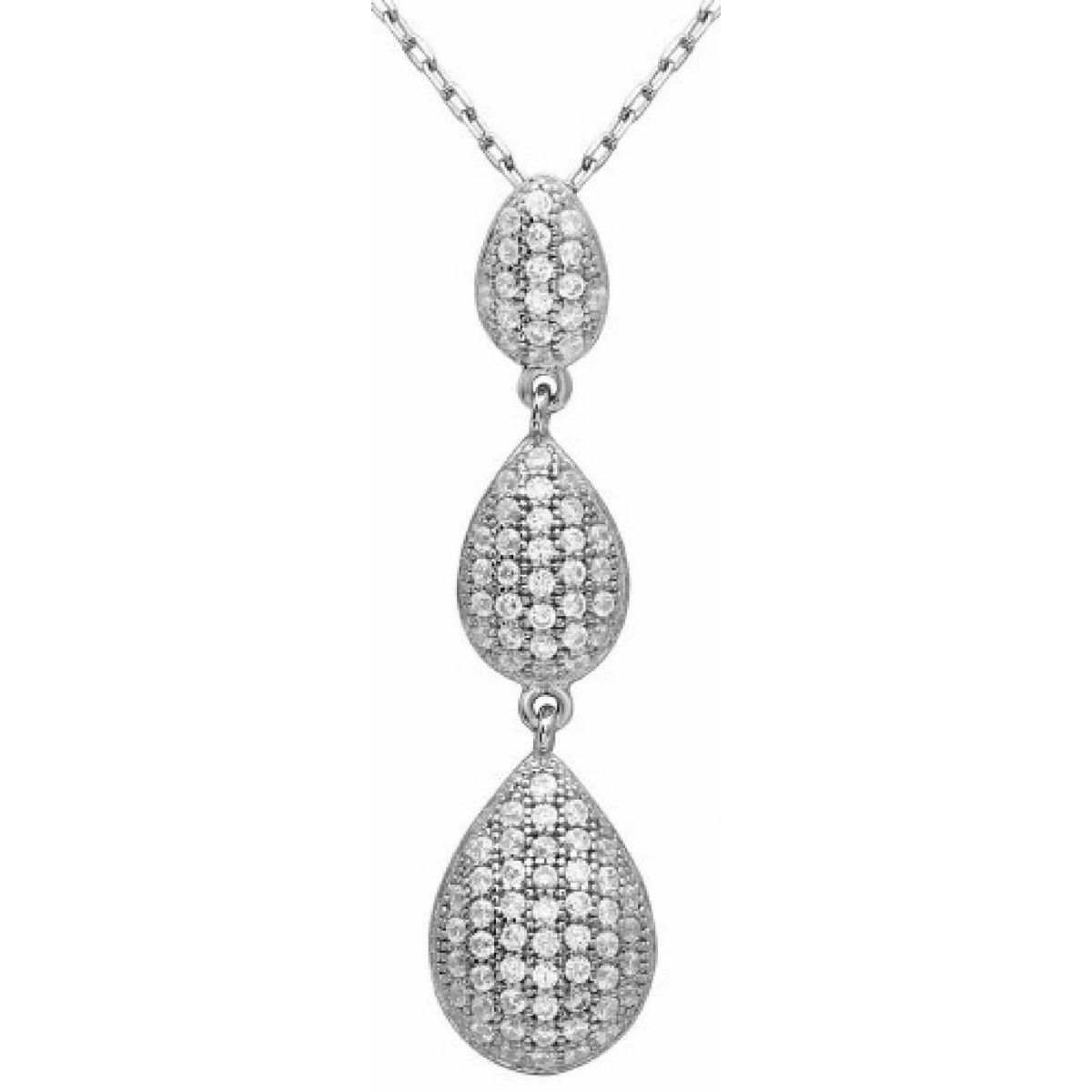 Gargantilla Gota de Plata con Circon - GMS00022RH