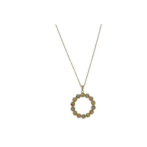Cadena Pendiente Circulo BolaTricolorOro - 101SMS01752N4,90+12$