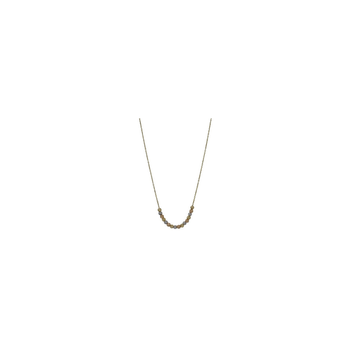 Gargantilla con Bolas Tricolor de Oro - 103SKL01138N2,90+12$