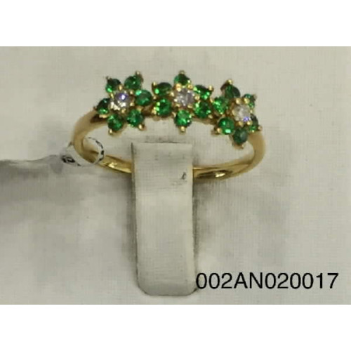 Anillo Trio de Roseta Esmeralda Br 0,12k - DB27EEA 0,12KT
