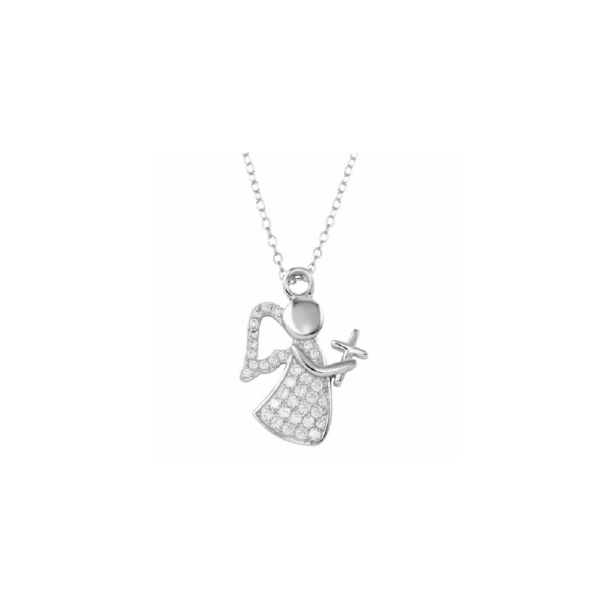 Gargantilla con Angel de Plata Circones - STP01663