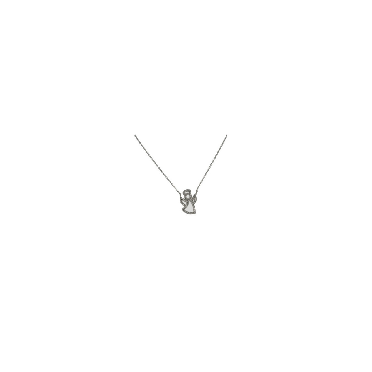 Gargantilla con Pendiente Angel Plata - 000016-03