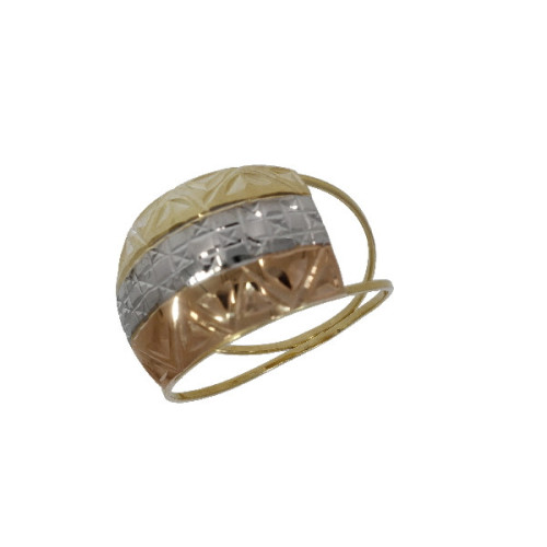 Anillo Tricolor de Oro - AN1436 2,20 +20$