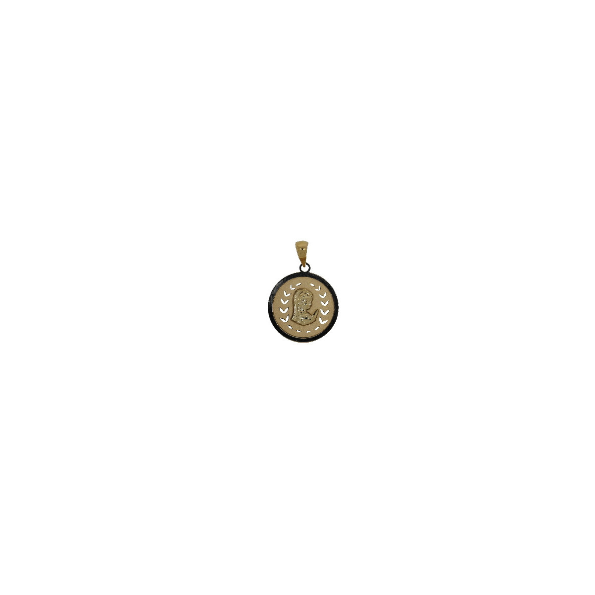 Medalla Virgen Niña CaladaBicolor de Oro - 9170/B