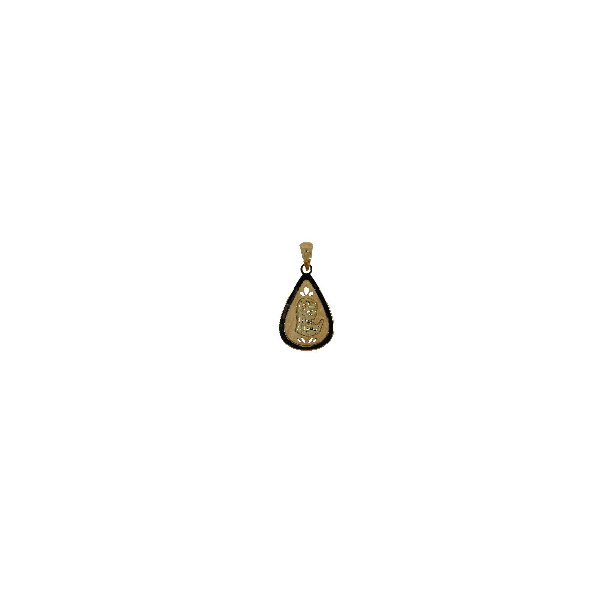 Medalla Virgen Niña Gota Calada de Oro - 9171