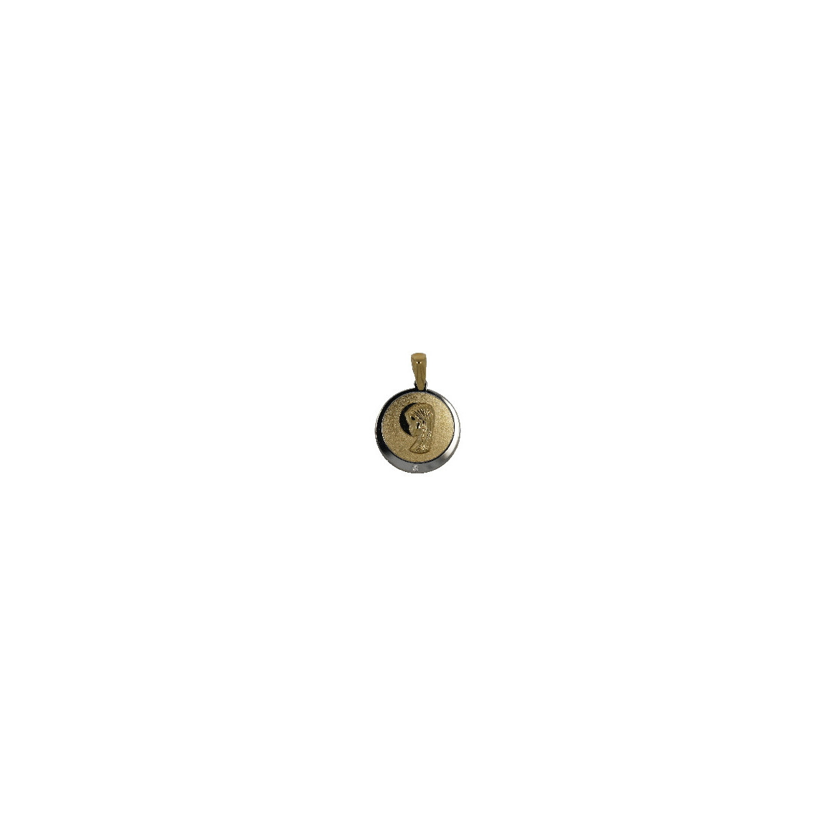 Medalla Virgen Niña Bicolor de Oro - 12016