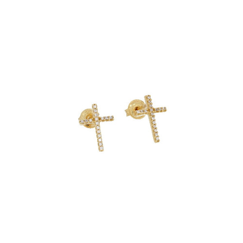 Par Aros Cruz de Oro Circon - RM-2364-1 1,60 +20$