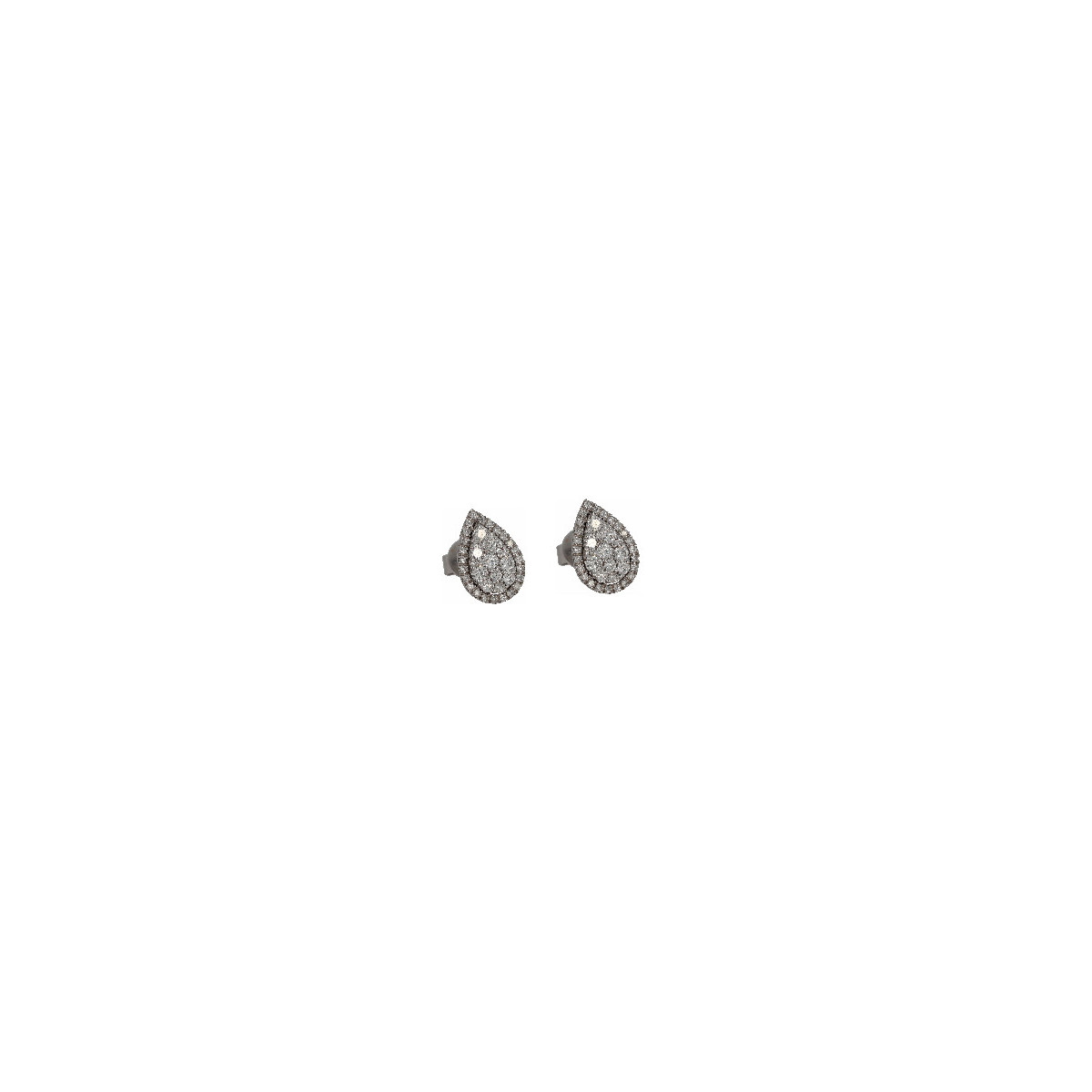 Par Aros Gota Oro BLanco Diamante - ER102067-118 0,61